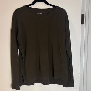 Eileen Fisher Olive Crew Neck Top